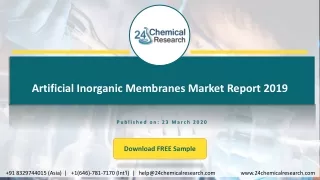 artificial inorganic membranes market report 2019