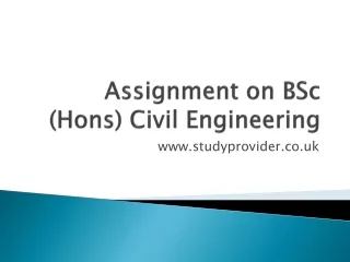 assignment on bsc hons civil engineering