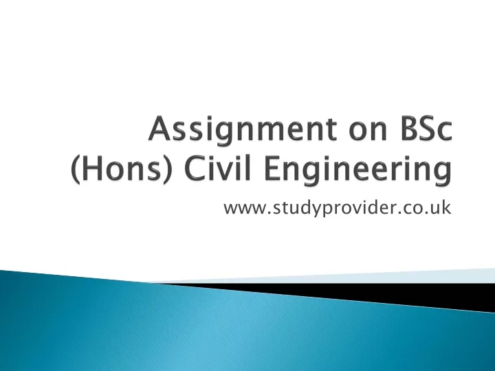 assignment on bsc hons civil engineering