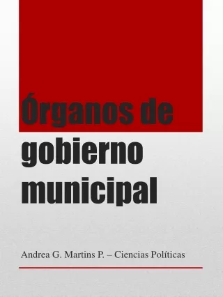 Organos de Gobierno Municipal