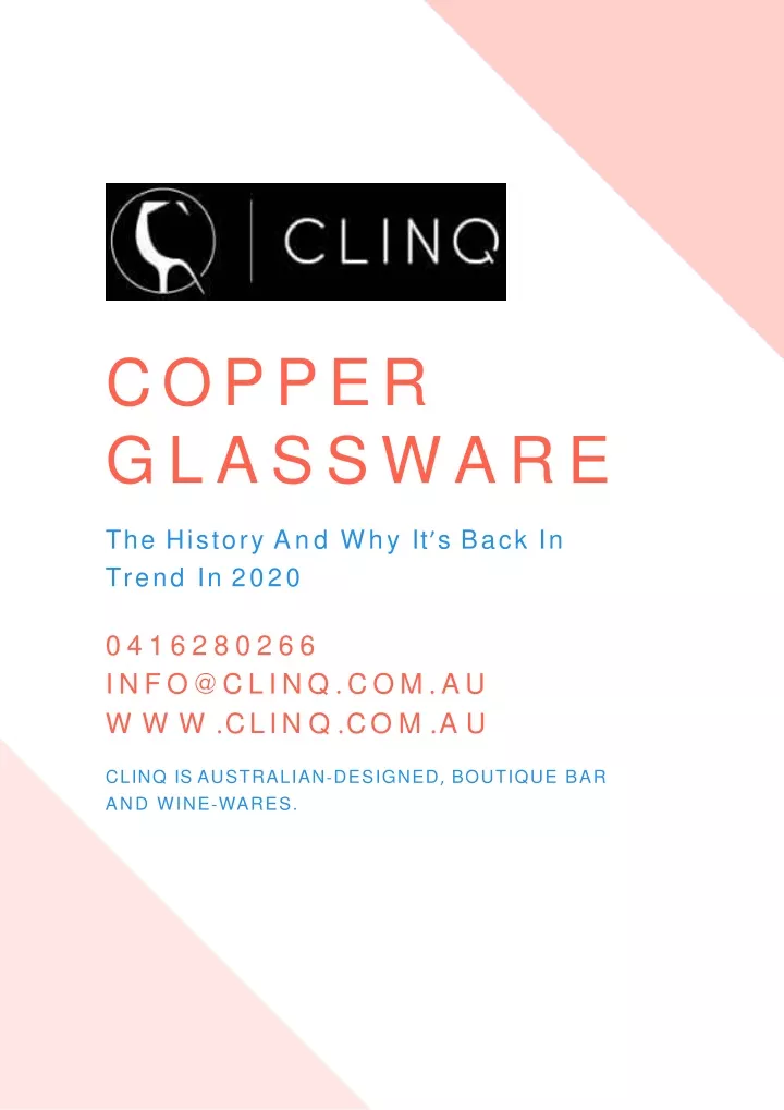 copper glassware