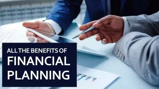 All The Benefits Of Financial Planning