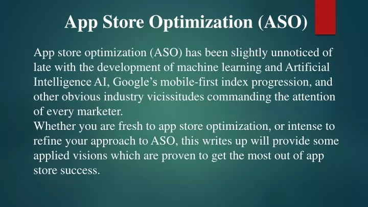 app store optimization aso