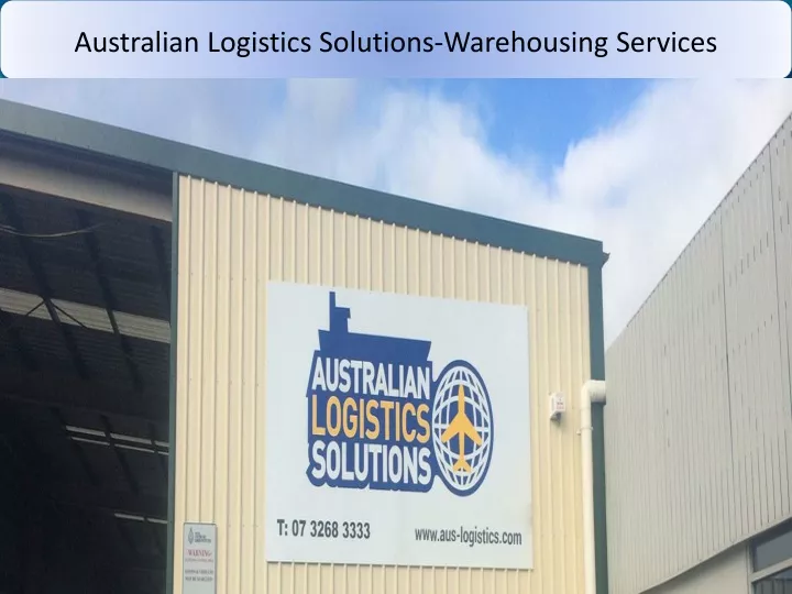 australian logistics solutions warehousing