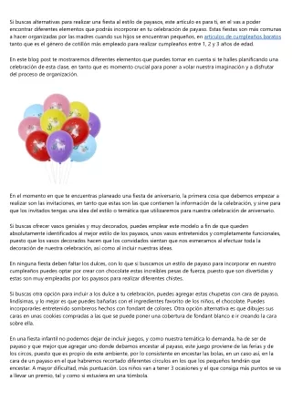 explicaciones de utilizar articulos de cumpleaños baratos de manera eficaz chile