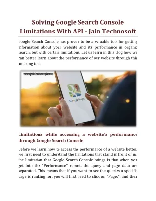 solving google search console limitations with