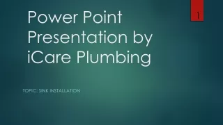 PPT on Sink Installation and Plumbing Services In Sydney