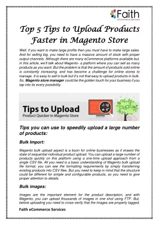 top 5 tips to upload products top 5 tips