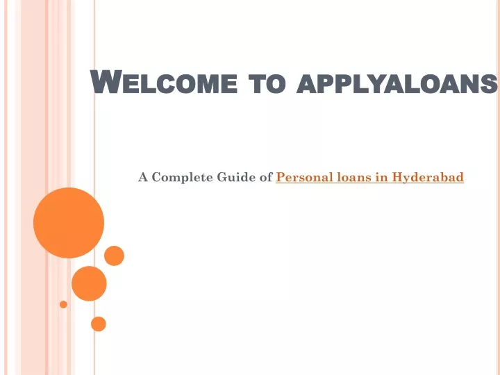 welcome to applyaloans