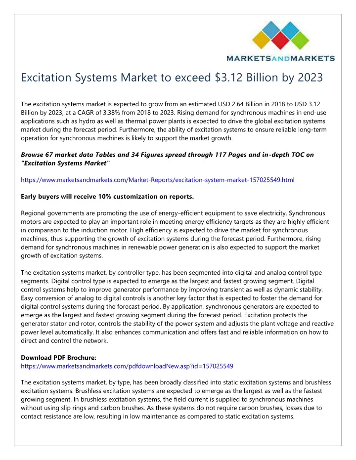 excitation systems market to exceed 3 12 billion