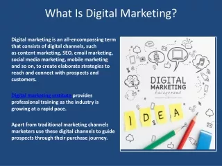 What is Digital Marketing?