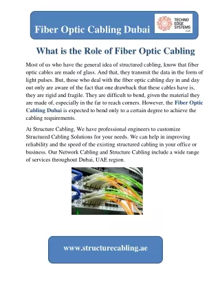 fiber optic cabling dubai