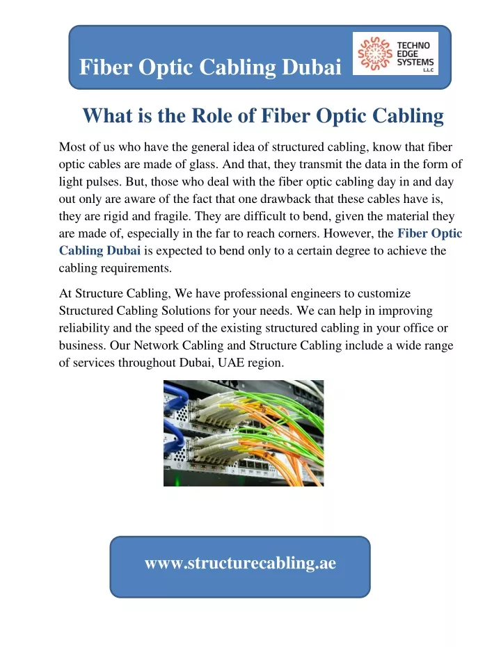 fiber optic cabling dubai