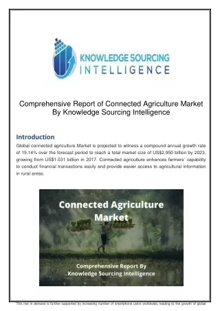 Comprehensive Report of Connected Agriculture Market by Knowledge Sourcing