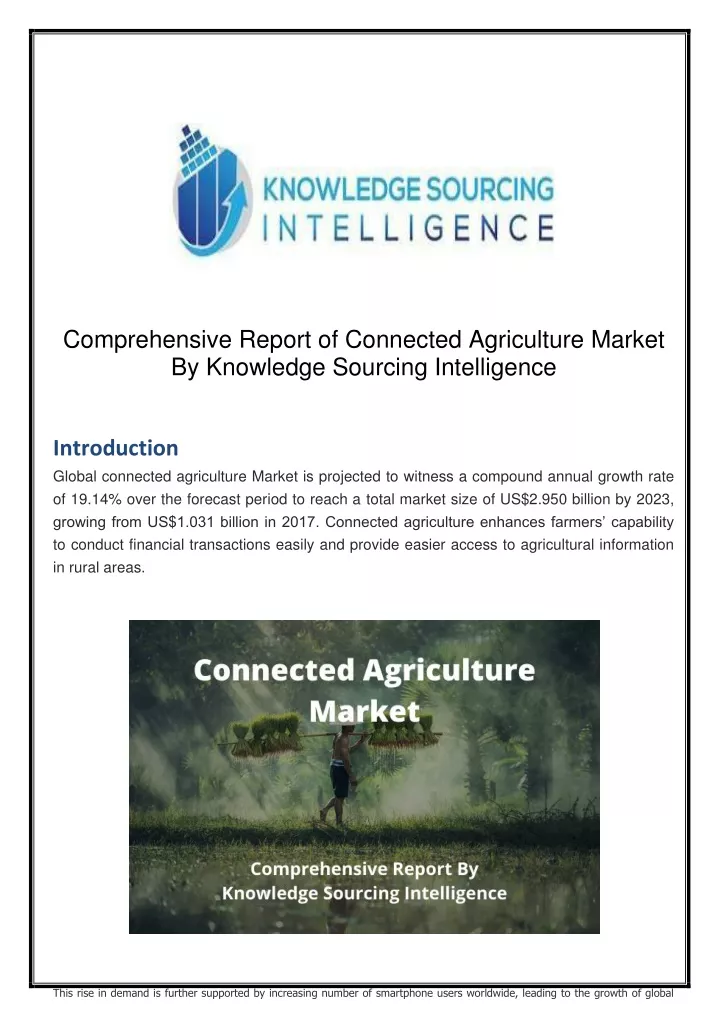 comprehensive report of connected agriculture