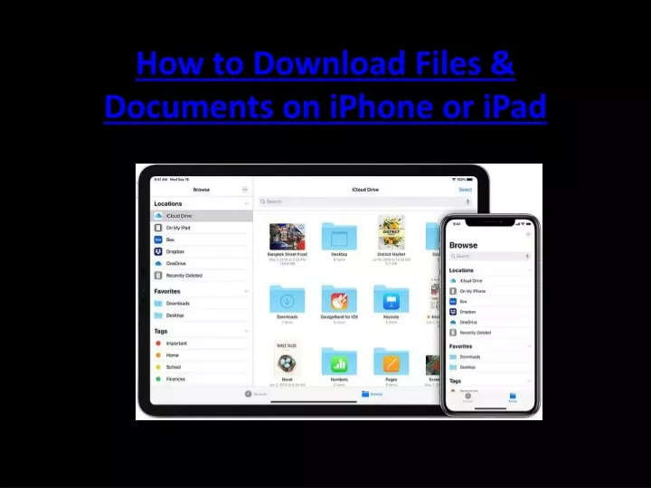 how to download files documents on iphone or ipad