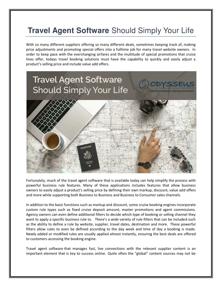 travel agent software should simply your life