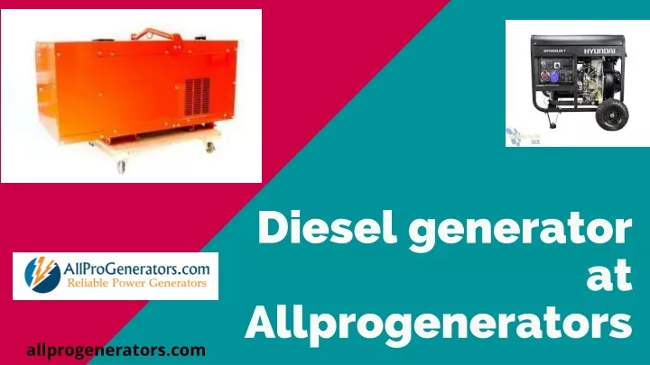 diesel generator at allprogenerators