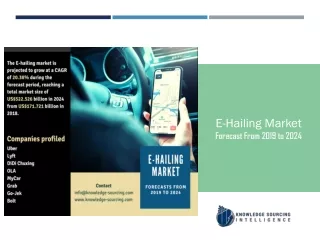 e hailing market forecast from 2019 to 2024