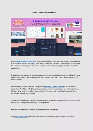admin template bootstrap lotus