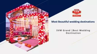 Most beautiful wedding destinations | Best Hotel  in Uppal SVM grand