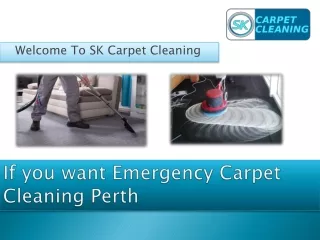 Emergency Carpet Cleaning Perth