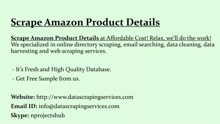 scrape amazon product details