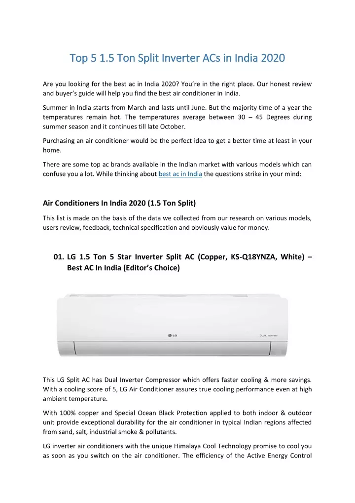 top 5 1 5 ton split inverter top 5 1 5 ton split