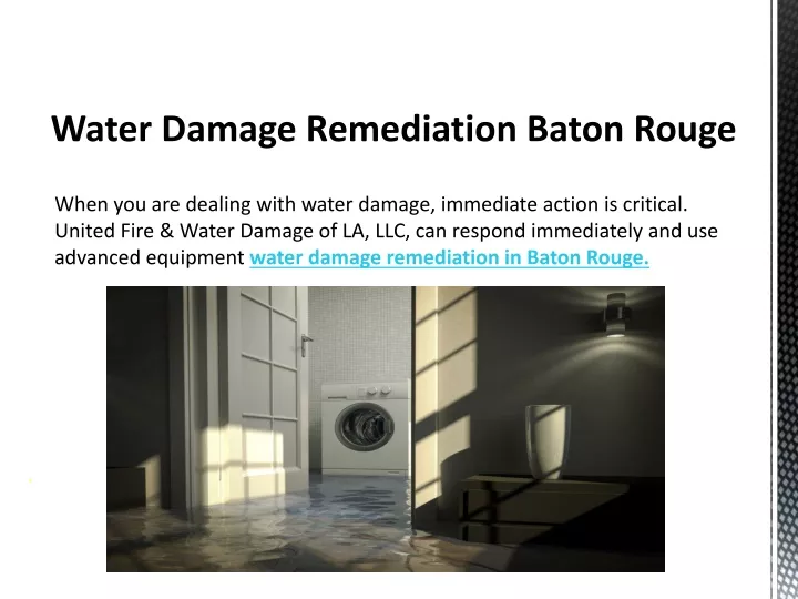 water damage remediation baton rouge