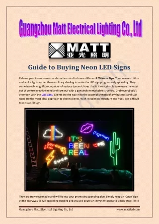Buying Neon LED Signs, Neon Flex, LED Neon Lights at Mattled.com