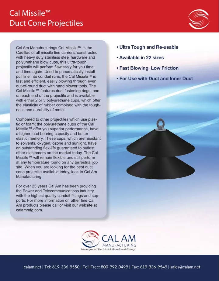 cal missile duct cone projectiles