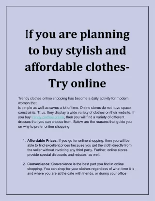 i f you are planning to buy stylish