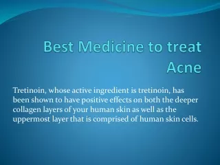 Best Medicine to Treat Acne | Online Generic Medicine