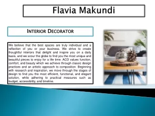 Flavia Makundi Interior Decorator
