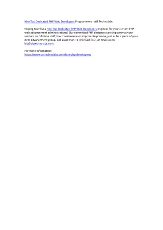 hire top dedicated php web developers programmers