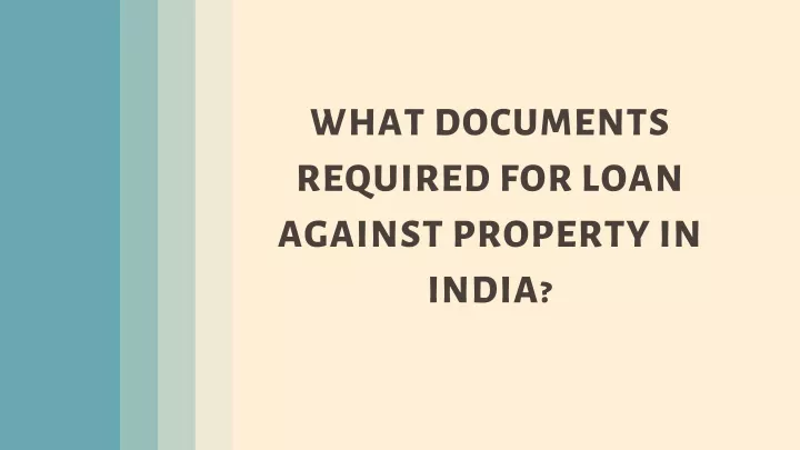 what documents required for loan against property
