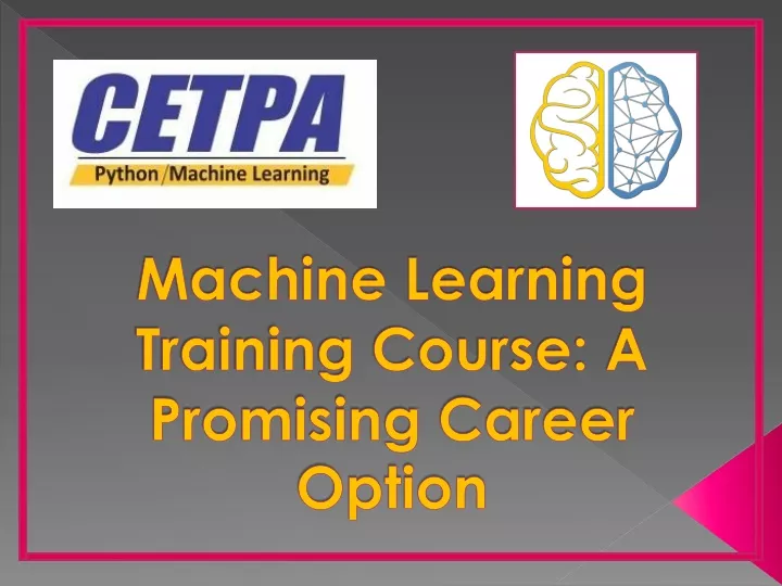 machine learning training course a promising career option