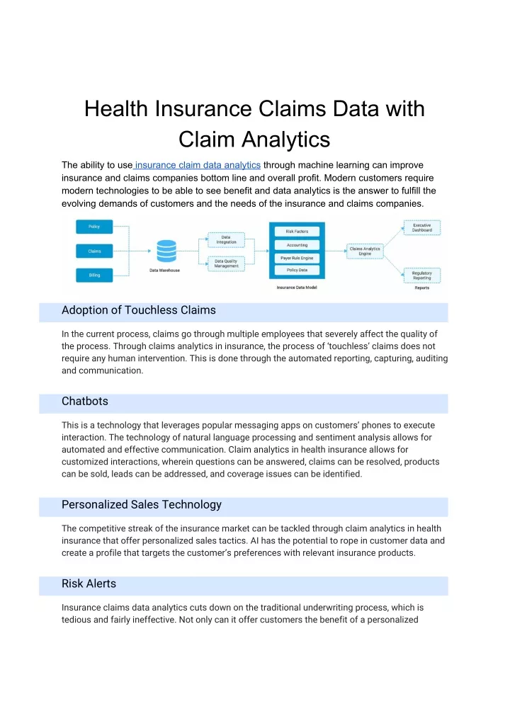 health insurance claims data with claim analytics