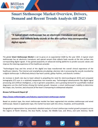 smart stethoscope market overview drivers demand