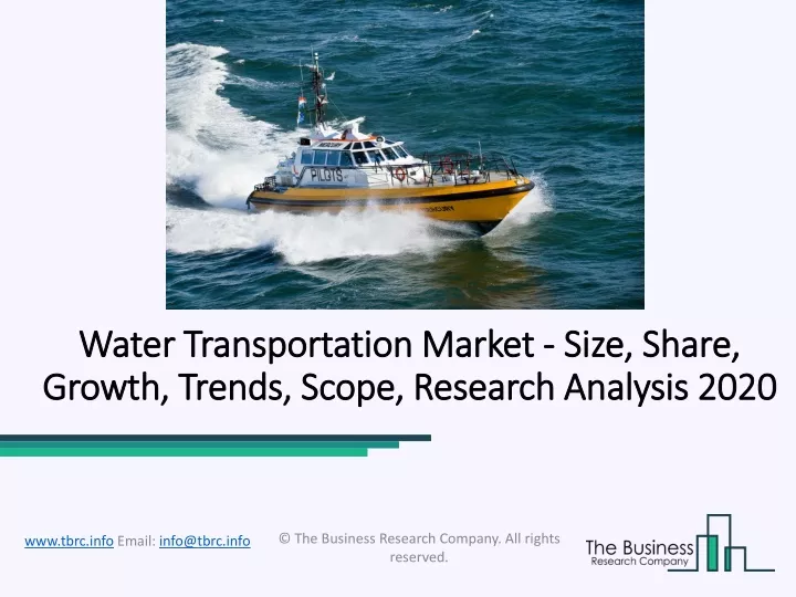 water water transportation market transportation
