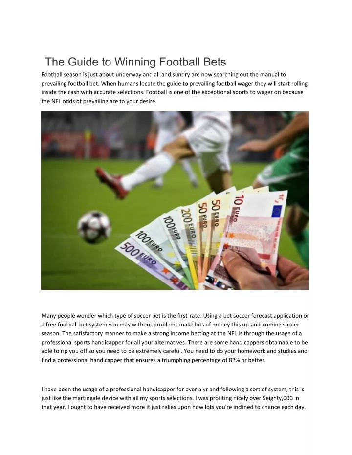 the guide to winning football bets
