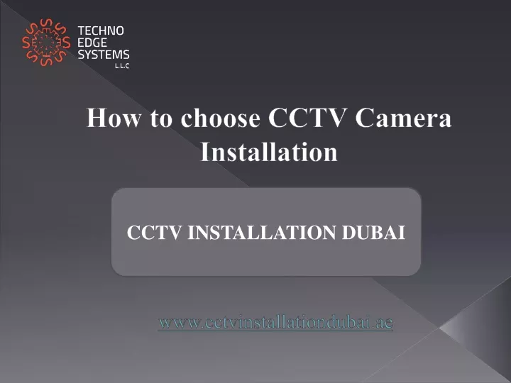 how to choose cctv camera installation
