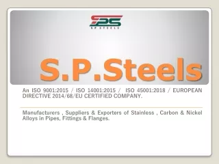 s p steels