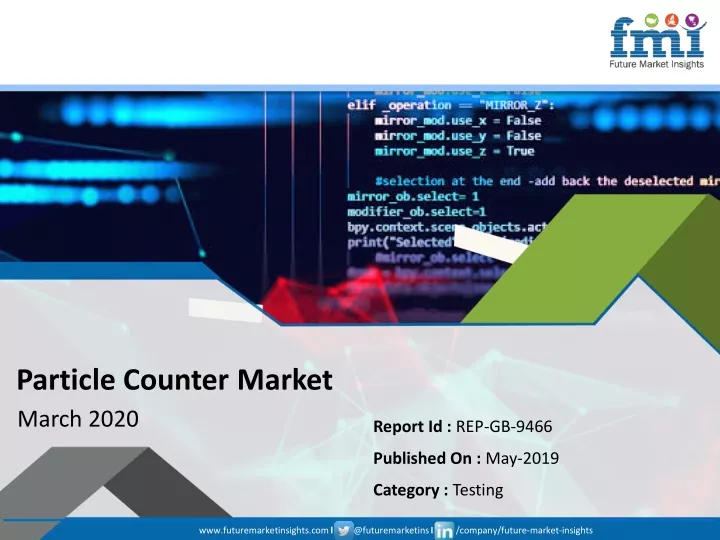particle counter market march 2020
