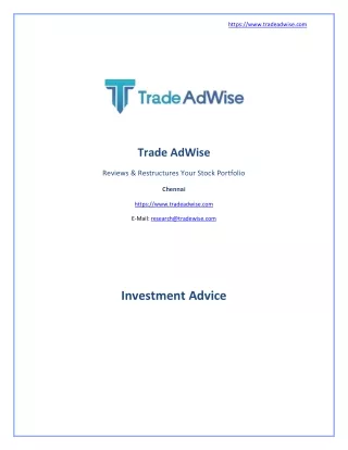 Investment Advice - Trade Adwise