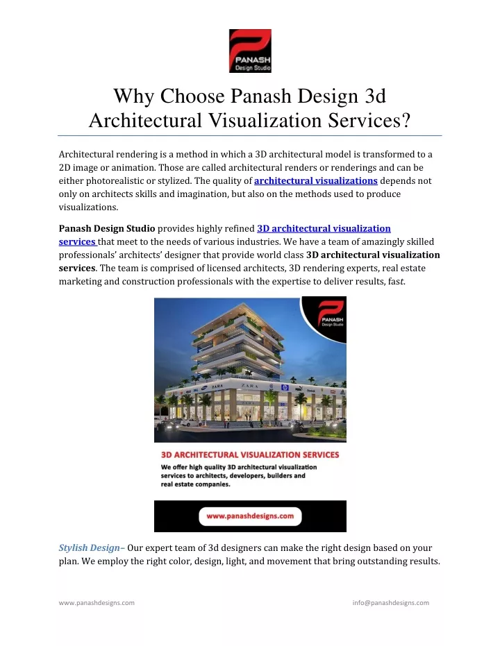 why choose panash design 3d architectural