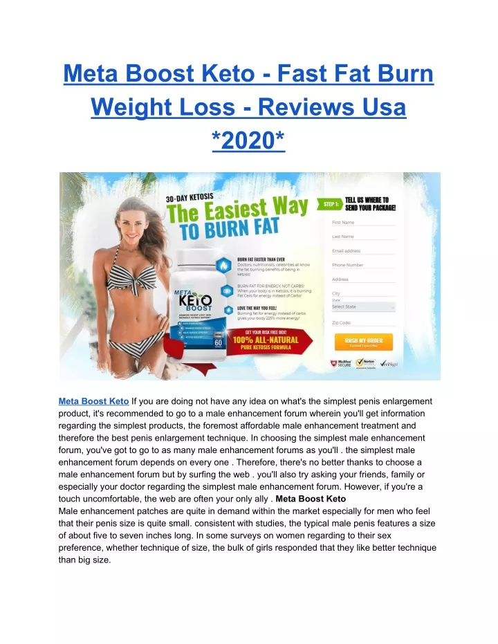 meta boost keto fast fat burn weight loss reviews