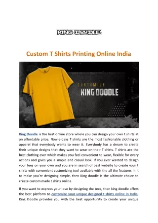 Buy Customized T Shirts Online India | Design Your Own T Shirts Online | Gym T shirts | Travel T Shirts | Foodie T Shirt
