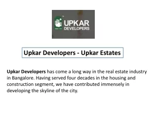 Upkar Developers - Upkar Estates