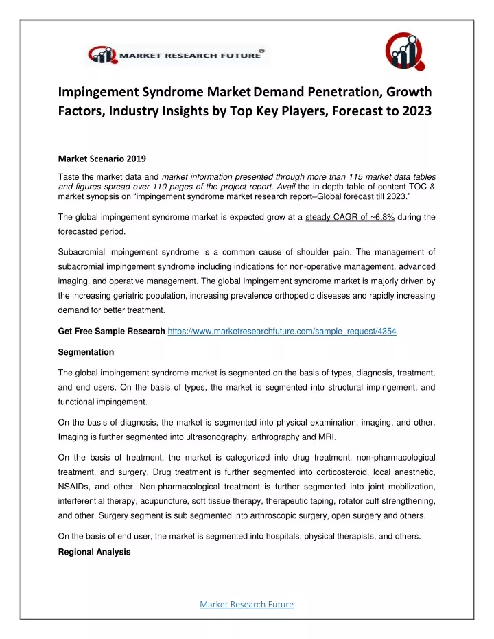 PPT - Impingement Syndrome Market Research Report - Global Forecast ...